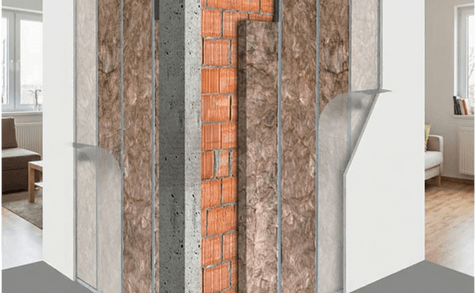 Sound insulation - mineral wool in wall